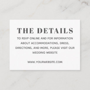 シンプル白黒基本詳細QRコードWebサイト エンクロージャーカード