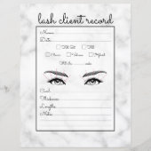 シンプル白黒大理石ラッシュクライアントレコード (正面)