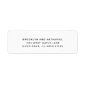 シンプル白黒差出人住所ラベル ラベル (正面)