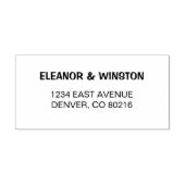 シンプル白黒差出人住所 セルフインキングスタンプ (デザイン)