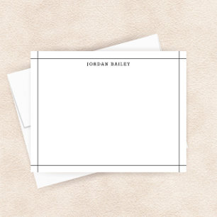 シンプル白黒幾何モダンプロフェッショナル ノートカード