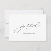 シンプル白黒感謝カード サンキューカード (正面)