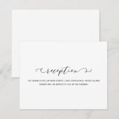 シンプル白黒披露宴結婚ズ エンクロージャーカード (正面/裏面)