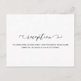 シンプル白黒披露宴結婚ズ エンクロージャーカード