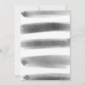 シンプル白黒抽象芸術赤ちゃんシャワー 招待状 (裏面)