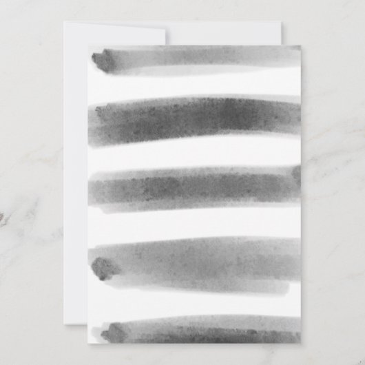 シンプル白黒抽象芸術赤ちゃんシャワー 招待状 (裏面)