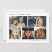 シンプル白黒数々のMerry Chrimas シーズンカード (正面)