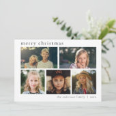 シンプル白黒数々のMerry Chrimas シーズンカード (スタンド正面)