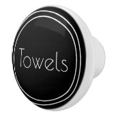 シンプル白黒文字テンプレート セラミックノブ (右)