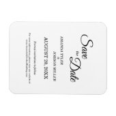 シンプル白黒書記日付の保存 マグネット (横)