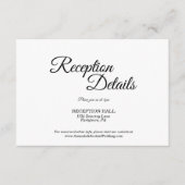 シンプル白黒書道披露宴詳細 エンクロージャーカード (正面)