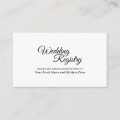 シンプル白黒書道結婚登録簿 エンクロージャーカード (正面)