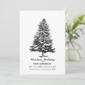 シンプル白黒樹 招待状 (スタンド正面)