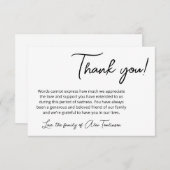 シンプル白黒死別あり サンキューカード (正面/裏面)