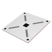 シンプル白黒瓦 タイル (側面)