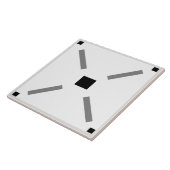 シンプル白黒瓦 タイル (側面)