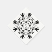 シンプル白黒紙ナプキン スタンダードカクテルナプキン (角)