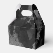 シンプル白黒結婚の水色 フェイバーボックス (裏面サイド)