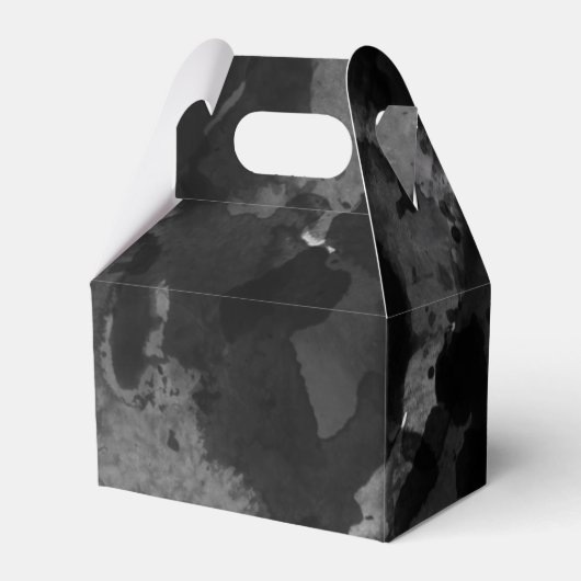 シンプル白黒結婚の水色 フェイバーボックス (裏面サイド)