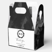 シンプル白黒結婚の水色 フェイバーボックス (オープン)