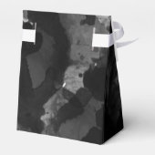 シンプル白黒結婚の水色 フェイバーボックス (裏面サイド)