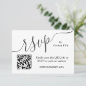 シンプル白黒結婚の エンクロージャーカード (スタンド正面)