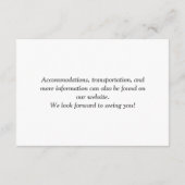 シンプル白黒結婚の エンクロージャーカード (裏面)