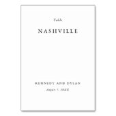 シンプル白黒結婚の テーブルナンバー (正面)