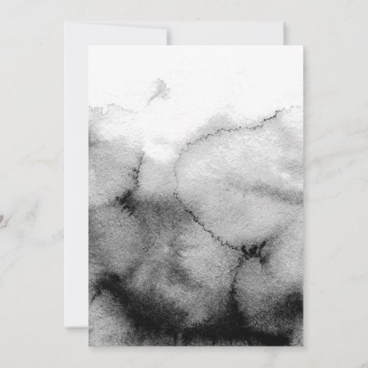 シンプル白黒結婚の 招待状 (裏面)