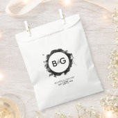 シンプル白黒結婚ズ フェイバーバッグ (クリップ留めされた状態)