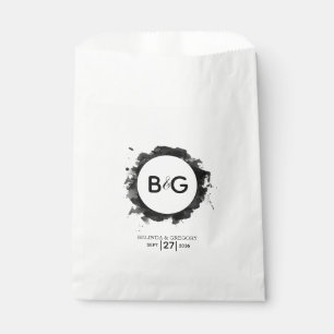 シンプル白黒結婚ズ フェイバーバッグ