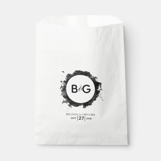 シンプル白黒結婚ズ フェイバーバッグ (正面)