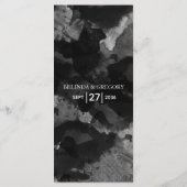 シンプル白黒結婚ズ メニュー (裏面)