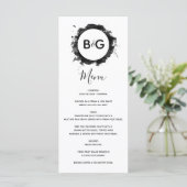 シンプル白黒結婚ズ メニュー (スタンド正面)