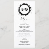 シンプル白黒結婚ズ メニュー (正面)