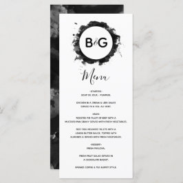 シンプル白黒結婚ズ メニュー