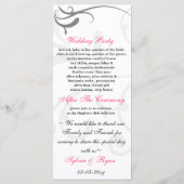 シンプル白黒結婚式招待状 (裏面)