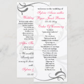 シンプル白黒結婚式招待状 (正面/裏面)