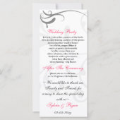 シンプル白黒結婚式招待状 (裏面)