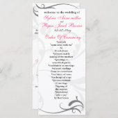 シンプル白黒結婚式招待状 (正面/裏面)