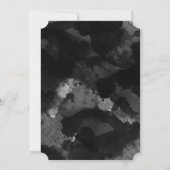 シンプル白黒結婚式招待状 招待状 (裏面)