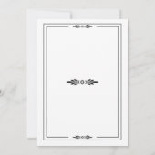 シンプル白黒結婚式招待状 招待状 (裏面)