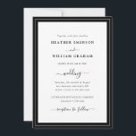 シンプル白黒結婚式招待状 招待状<br><div class="desc">このシックでデザインで結婚式招待状を特別な日のように思い出に残スタイリッシュす。この文字シンプル限定の招待状は、のミニマルな外観と上品な伝統的touchを備えモダン、クラシックの白黒の枠を備えた手書きの書道の台本を備えている。Black and WhiteのシンプルSuiteでエレガント調整製品を縁ど結婚検索する</div>