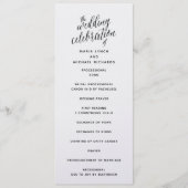 シンプル白黒結婚式 プログラム (正面)