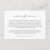 シンプル白黒結婚情報カード 出欠カード (正面)