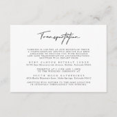 シンプル白黒結婚輸送カード エンクロージャーカード (正面)