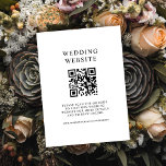 シンプル白黒結婚QRコード エンクロージャーカード<br><div class="desc">これらのシンプルエンクローモダンキカードはQRコードテンプレートを備えており、お客様のWebサイトやレジス結婚トにゲストを誘導する簡単を持つ。白黒の配色は上品エレガントでスタイリッシュ!</div>