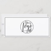 シンプル白黒縁どギフト証明書ロゴ (裏面)