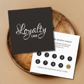 シンプル白黒美しいサロン ロイヤリティカード