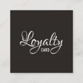 シンプル白黒美しいサロン ロイヤリティカード (正面)